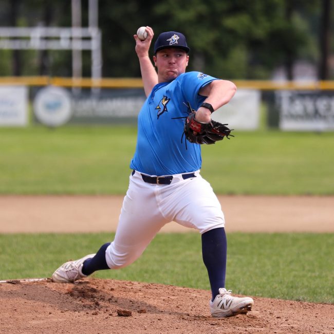 Connor Niemiec pitches vs Nashua