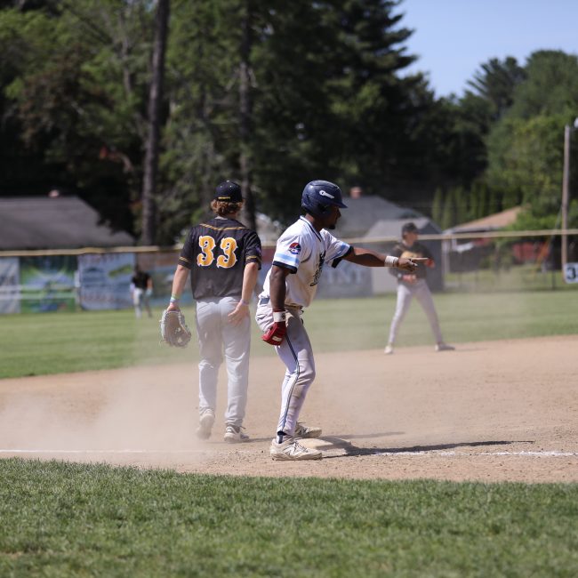 Ben Williams at third base in a Starfires game against New Britain