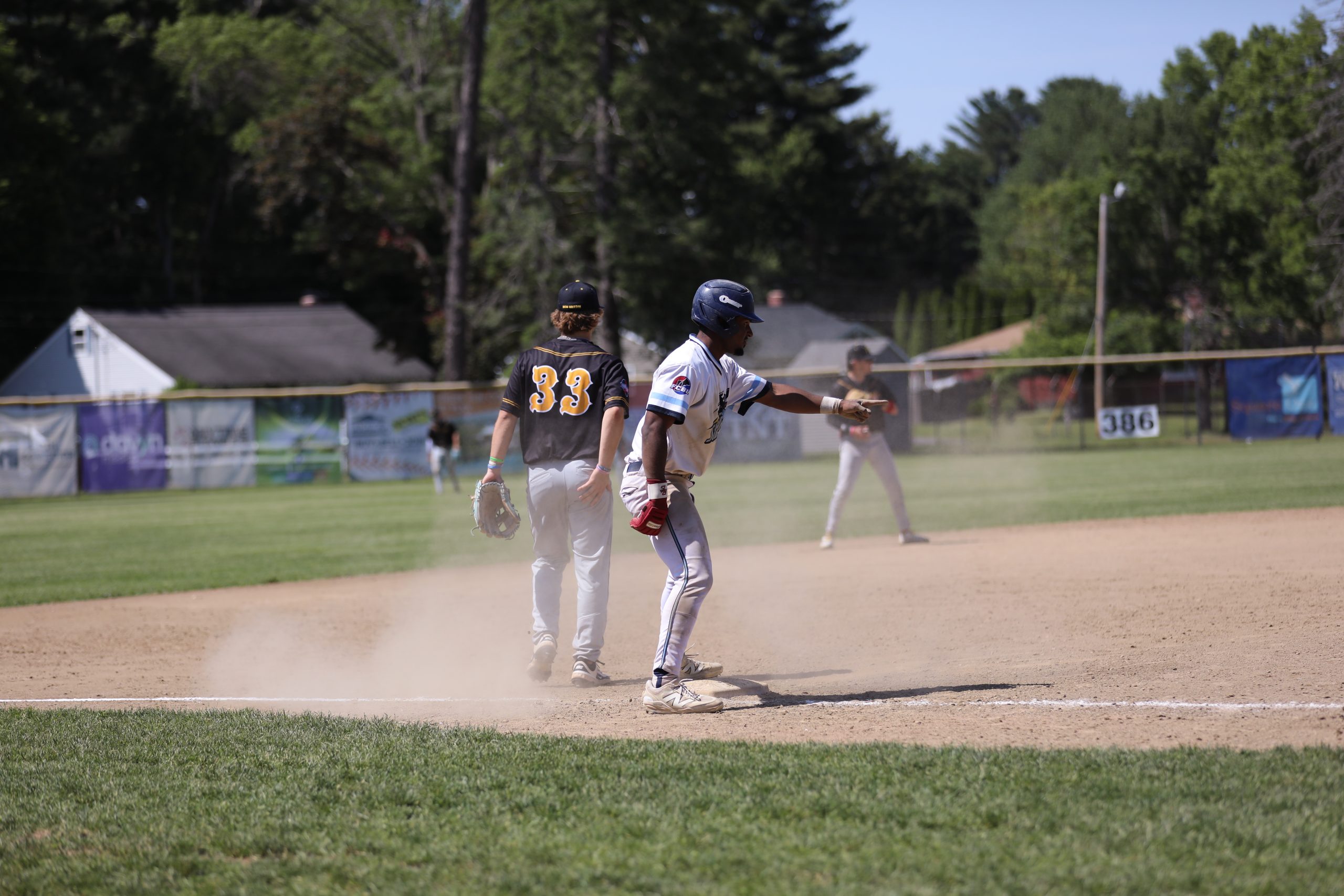 Ben Williams at third base in a Starfires game against New Britain