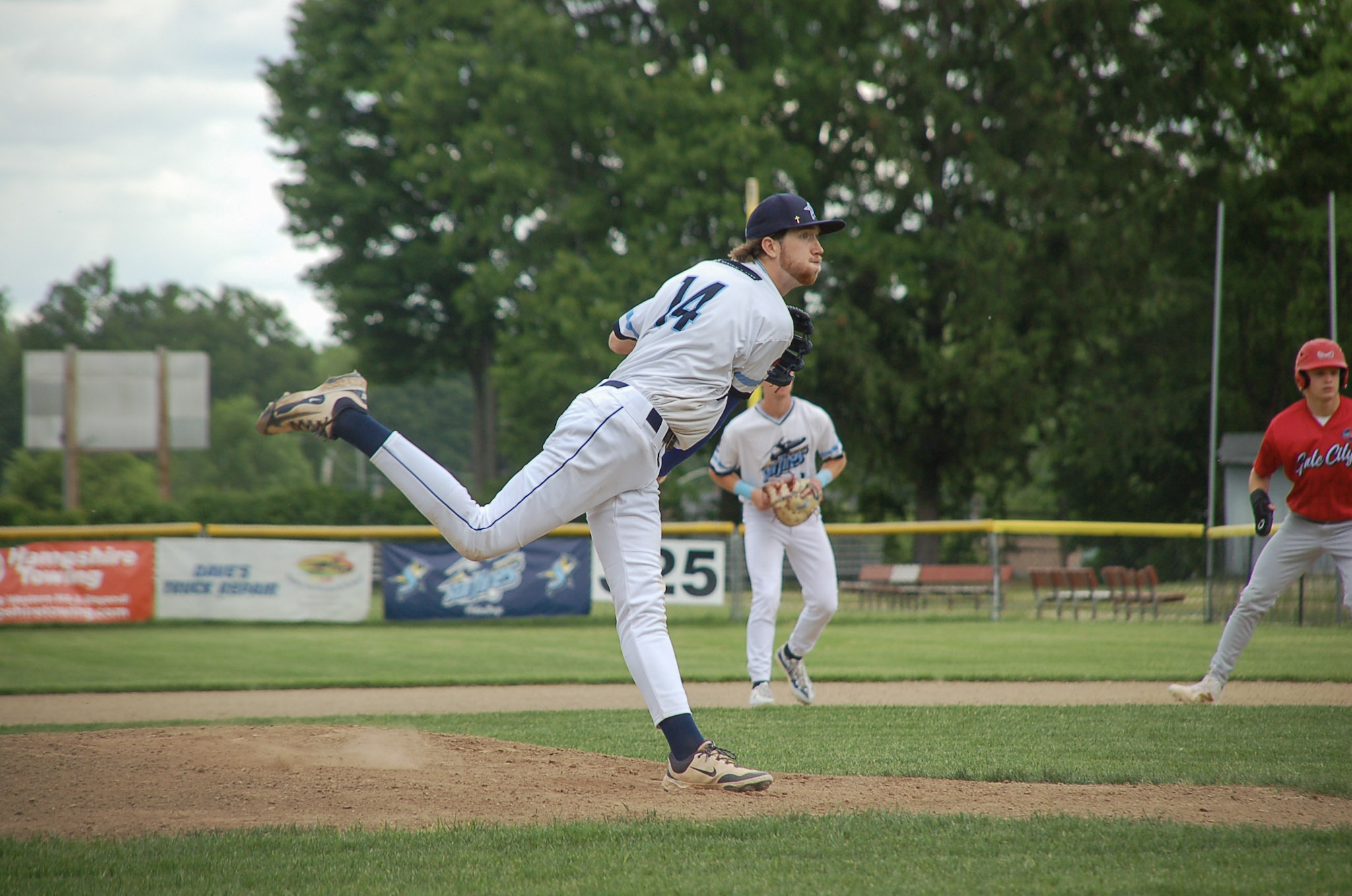 Cam Fisher pitches against Nashua on May 28, 2026.