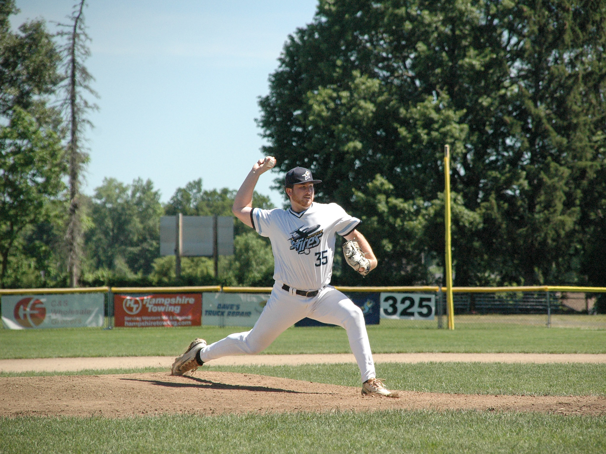 Josh Mayo pitching against Nashua