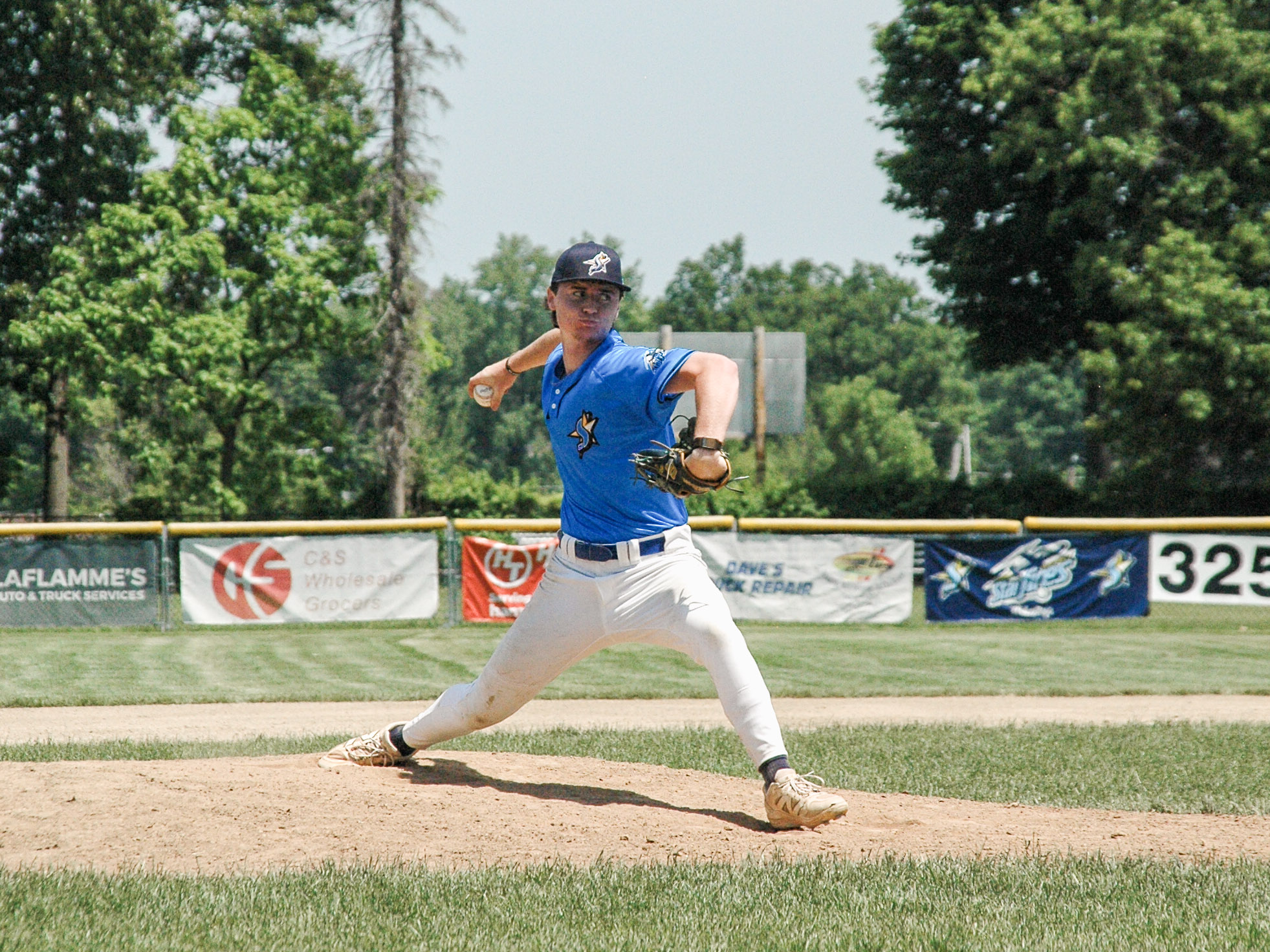 Dillon Harding pitching vs Lowell