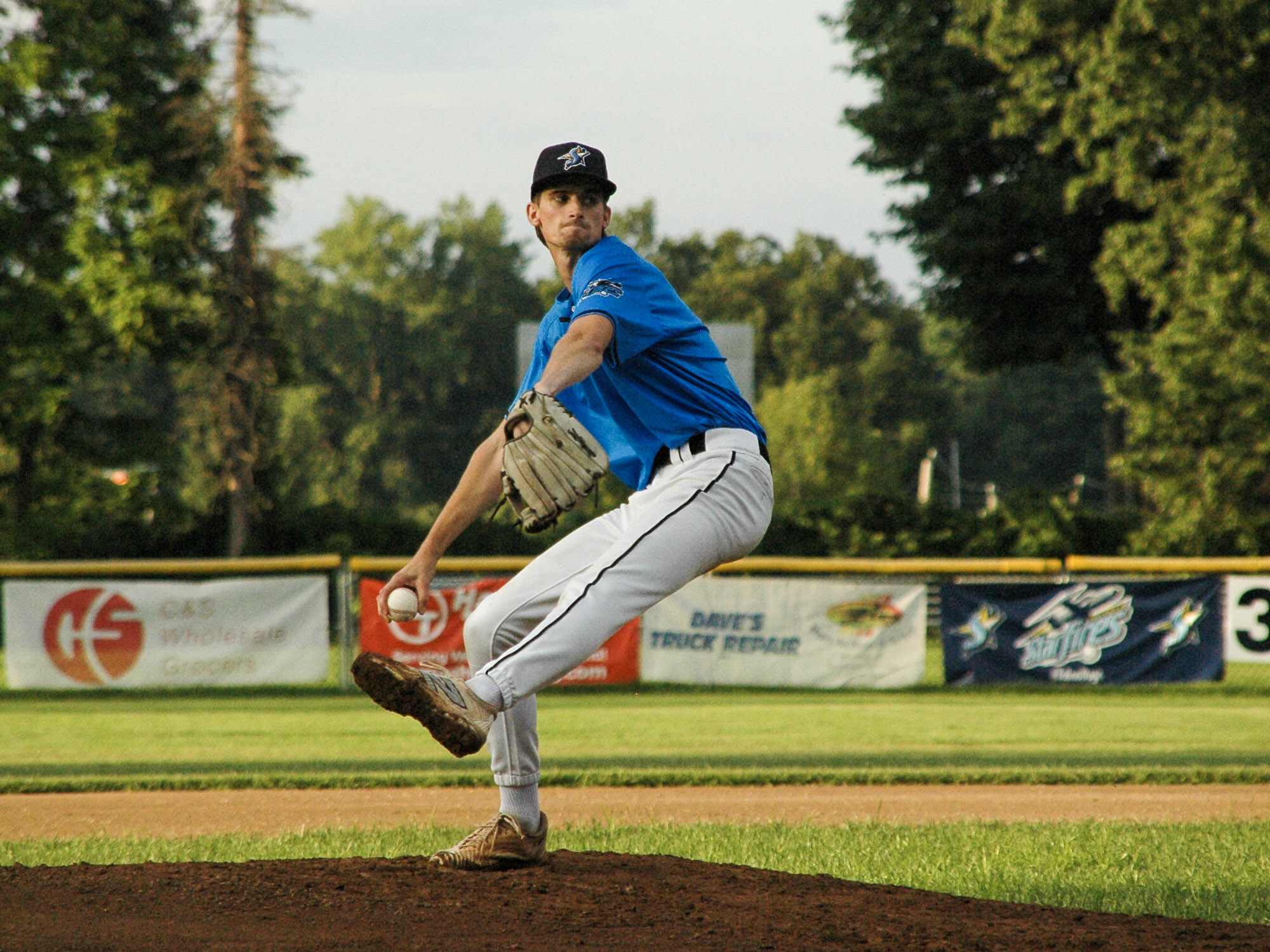 Matt Walling pitches vs. Nashua on July 31